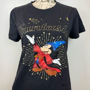 Disney x Primark Fantasia Mickey Mouse Black T-shirt Small